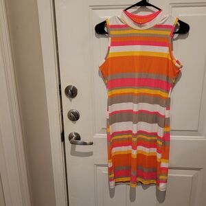 Striped Sleeveless Dress.